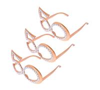 HOMOCONO 3pcs Birthday Party Glasses - 50th Glitter Number Eyewear For Adults Funny Photo Booth Props Novelty Party Favor For Anniversary Celebration Decorations