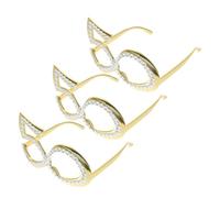 HOMOCONO 3pcs Birthday Party Glasses - 50th Glitter Number Eyewear For Adults Funny Photo Booth Props Novelty Party Favor For Anniversary Celebration Decorations