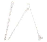 HOMOCONO 3pcs Hat Hanger Hat Storage Organizer, Cotton Rope Macrame Wall Display Rack, Beige b+c, Easy Access and Protection, Resist Deformation, for Bedrooms and Retail Spaces