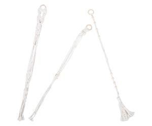 HOMOCONO 3pcs Hat Hanger Hat Storage Organizer, Cotton Rope Macrame Wall Display Rack, Beige b+c, Easy Access and Protection, Resist Deformation, for Bedrooms and Retail Spaces