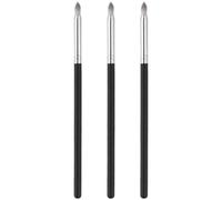 HOMOCONO 3pcs Household Makeup Concealer Brushes with Wood Handles and Artificial Fiber Bristles for Natural Finish, Save Powder, Suitable for Beauty Salon and Home Use