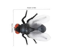 HOMOCONO 3Pcs Miniature Fake Fly Figures Realistic Plastic Insects Prank Toys for Science Education Preschool Activities Outdoor Adventures