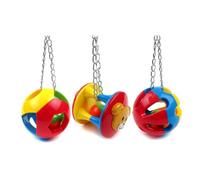 HOMOCONO 3pcs Plastic Hollow Parrot Balls for Birds Foot Grasp Fidget Suitable for Playing and Exploring