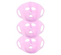 HOMOCONO 3pcs Reusable Face Mask Covers Silicone 3D Ear Hook Design, Reusable, Enhances Skin Elasticity, for Facial Skin and Sheet Mask, Women, While Traveling