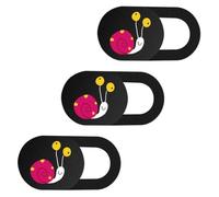 HOMOCONO 3pcs Webcam Cover Slider with Cartoon Snail Pattern for Privacy Protection, Ultra-thin Abs Material, Suitable for Laptops and Tablets