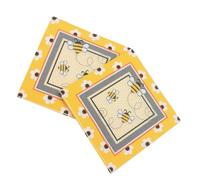 HOMOCONO 40pcs Disposable Paper Napkins with Cartoon Bee Print, Creative Pattern Design, Good Absorbent Ability, for Party and Daily Use, Unique and Fun Party Supplies