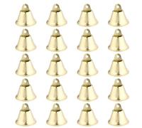 HOMOCONO 40pcs Gold Christmas Bells for DIY Pet Collar Decor Jingle Hanging Bells for Cat and Dog for Wedding Party and Holiday Decorations