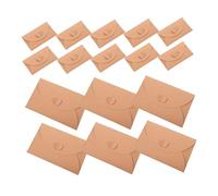 HOMOCONO 40pcs Kraft Paper Mini Envelopes with Heart Clasp, Vintage Retro Style Multi-Function Decorative Paper Envelopes for Old Letters and Card Making Supplies