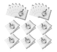 HOMOCONO 40pcs Musical Note Tissue Disposable Square Paper Napkins Printing Decor Music Note Shaped Napkin for Holiday Party Serve