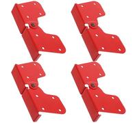 HOMOCONO 4pcs Aluminum Alloy Attic Ladder Hinge Kit for Ladder Repair and Home Use Versatile Compatibility and Secure Stability Hardware Accessories