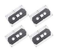 HOMOCONO 4Pcs Blank Audio Cassette Tape 30-Minute Recordable Cassettes with Hard Case Suitable for Tutorial and Voice Message Recording