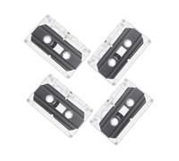 HOMOCONO 4pcs Blank Audio Cassette Tapes DIY Decoration Vintage Style PC Material Not Easy to Break for Study Room or Living Room Use