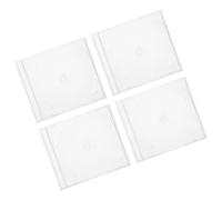 HOMOCONO 4pcs CD Case Holder Organizer Storage Boxes for CD DVD Disc Storage with Numbering Feature and Polystyrene Material, Easy to Identify, Modern Style for Home or Travel Use