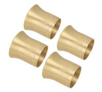 HOMOCONO 4pcs Gold Cabinet Handle Covers Metal Drawer Pull Protector, Decorative Furniture Hardware Accessories for Dresser and Wardrobe, Vintage Style Aluminum Mushroom Head Caps 40x50mm