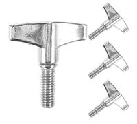 HOMOCONO 4pcs Metal Wing Screw Nuts for Drum Kit Silver Cymbal Quick Release Parts Withstand Heavy Pressure Suitable for Jazz Drum Rack