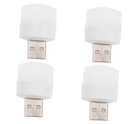 HOMOCONO 4pcs Mini USB Night Light Portable LED Atmosphere Lamps for Students Eye Protection Soft Warm Glow USB Charging for Home Bedroom and Emergency Use