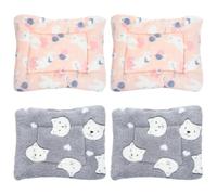 HOMOCONO 4pcs Pet Mat Heated Small Animals Blanket for Guinea Pig and Hamster with Thickened Cloth Material Protects Furniture and Easy to Shake off Pet Hair in Autumn and Winter
