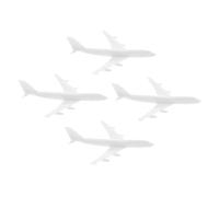 HOMOCONO 4pcs Plastic Miniature Planes for Architectural Sand Table Accessories Realistic Display Decoration for Play and Showcase