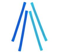 HOMOCONO 4pcs Reusable Silicone Elastic Bands for Book Binding and Pencil Case Fixing, Multi-purpose Flexible Straps for Beach Chair and Office Organisation