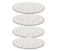 HOMOCONO 4Pcs Round Wooden Wreath Frames with Holes 10 Inch Circular Boards for DIY Fabric and Floral Wreaths for Party and Seasonal Door Decor