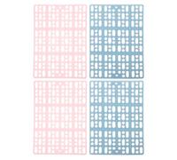HOMOCONO 4pcs Small Animal Cage Mats for Rabbits and Puppies, Plastic Floor Mats with Supple and Comfortable Material, Not Easy to Wear, for Cages and Kitchen Floor Use
