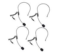 HOMOCONO 4PCS Threaded Connector Headset Microphones for Voice Amplifier One-way Directional Sound Pickup Compatible with Teaching Amplifiers and Computer Microphones for Customer Service