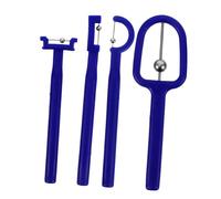 HOMOCONO 4pcs Tongue Tip Exerciser Set for Adults and Boy Girl Oral Muscle Trainer for Speech Clarity Lightweight and Blue U-Shaped Design for Flexibility Training
