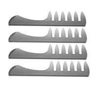 HOMOCONO 4pcs Vintage Barber Styling Wide Tooth Comb Plastic Hairdressing Tool for Precision Cuts Comfortable Grip Black Men's Hair Salon Thick Hair