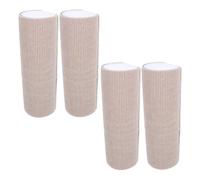 HOMOCONO 4pcs Wall Mount Cat Scratcher Posts with Self-adhesive Backing, Khaki Polyester Material, 30x10x8cm Each, DIY Flexible Combination Supporting Vertical Jumping for Active Play