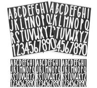 HOMOCONO 5 Sheets White Pvc Mailbox Numbers Decals with Self-adhesive Design and Easy to Remove Feature, Waterproof Alphabet Stickers for Mailboxes and House Signs
