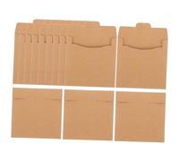 HOMOCONO 50pcs Kraft Paper CD Sleeves and Dvd Envelopes Portable Paper CD Bags for Disc Storage and Mailing for Media Organization and Protection