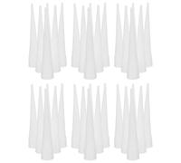 HOMOCONO 50pcs White Plastic Sealant Nozzle Tips with Universal Fit and Portable Design for Caulk Tubes, for DIY Home Projects and Job Sites