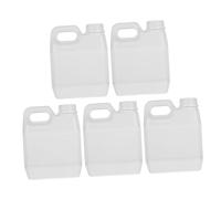 HOMOCONO 5pcs 1l Plastic Storage Jugs Secure Lids, Leak-proof Oil Bottles and Water Containers, Utility Plastic Gallon Jugs for Camping, Hiking, and Outdoor Use