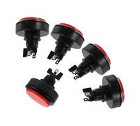 HOMOCONO 5pcs 60mm round Push Button Switch with LED Illumination for Arcade Machine and Control Panel, Plastic and Metal Material, Crisp Feedback and Seamless Compatibility, for Lowlight