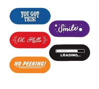 HOMOCONO 5pcs Camera Privacy Covers Laptop Webcam Covers with Adhesive Backing Easy to Use Creative Phrase Design Abs Material for People Protecting Personal Privacy on Computers