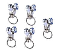 HOMOCONO 5pcs Curtain Accessories Twin Wheeled Carriers Curtain Track Runner Pulley for Curtain Metal Sliding Wheel Curtain Silent Gliders Curtain Rollers Curtain Straight Roller