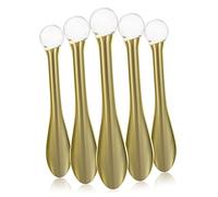 HOMOCONO 5Pcs Mini Eye Cream Massage Spoons Portable Zinc Alloy Eye Cream Applicator for Daily Use for Household and Travel