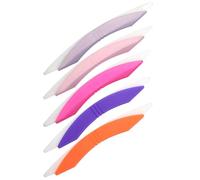 HOMOCONO 5pcs Nail Files Pedicure File Plastic Curved Shaped Double-Ended Design Surface Sanding Chic Stylish Tools for Manicuring Salon Use
