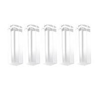 HOMOCONO 5pcs Organic Acrylic Blank Stamps for DIY Engraving and Handbook Decoration Suitable for Dessert Making and Diary Decoration