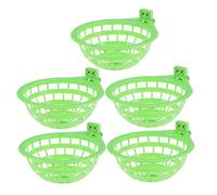 HOMOCONO 5pcs Plastic Parrot Nest Claw Friendly Surface for Conures | Green Hollow Design, Aviary Use, Clean Resting Spot for Zoo Aviculture Teams and Small Parrots