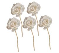 HOMOCONO 5pcs Rattan Reed Diffuser Sticks Artificial Scented Flowers, Fire-free Aromatherapy Replacement Sticks for Essential Oil Diffusers, Household and Wedding Fragrance Decor