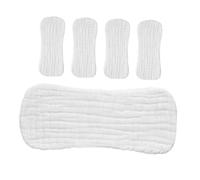 HOMOCONO 5pcs Reusable Cotton Diaper Liners Small Size 35x15cm Breathable Stretchable Cloth Diapers for Newborn Babies 0-3 Months Soft Baby Registry Essential