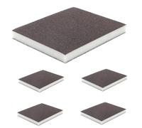 HOMOCONO 5pcs Versatile Sponge Sanding Blocks Grits for Wood Damp Clean Duster Detail Sanding