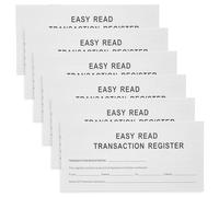 HOMOCONO 6 Books Check Register Personal Budgeting Notebook Paper Material White Convenient Retrieval Portable Currency Tracker for Financial Planning