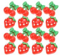 HOMOCONO 60pcs Fruit Nail Art Slices Resin Cherry Strawberry Nail Art Decorations Supplies for Craftsman Hand Tools
