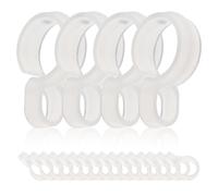 HOMOCONO 60pcs Round Windproof Hooks Clothing Hanger Buckle Hooks in White Pp Plastic with Easy Installation and Anti-Slip Design for Indoor and Balcony Use