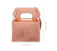 HOMOCONO 60pcs Wedding Favor Candy Boxes with Handle Gold Rose Gold Mini Dessert Treat Boxes Portable Party Packaging for Birthdays Bridal Showers Showers Weddings and Special Events
