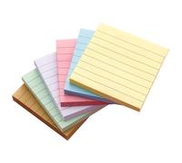 HOMOCONO 6pcs Assorted Color Self-adhesive School Sticky Tabs Paper Notes with Creative Design, Practical Function, for Sticking on Desk Surfaces and Blackboards for Students and Teachers