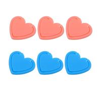 HOMOCONO 6pcs Copy Board Switch Protector Heart Shape Plastic Light Pad Cover with Double Sided Adhesive for Rhinestone Art Light Pad