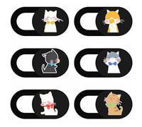HOMOCONO 6pcs Laptop and Tablet Webcam Cover Slide Privacy Protection Abs Material Camera Cover with Adorable Pattern Design for Secure Use